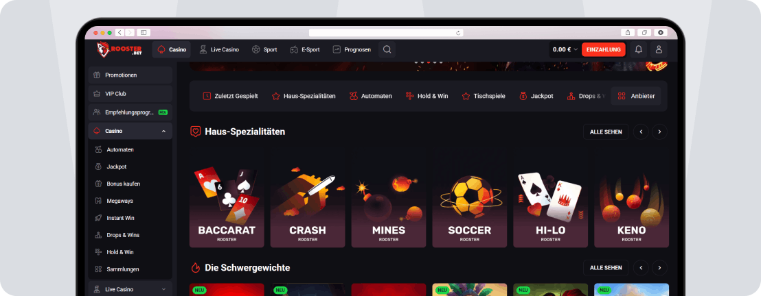 Rooster.bet Casino - Desktop Screenshot