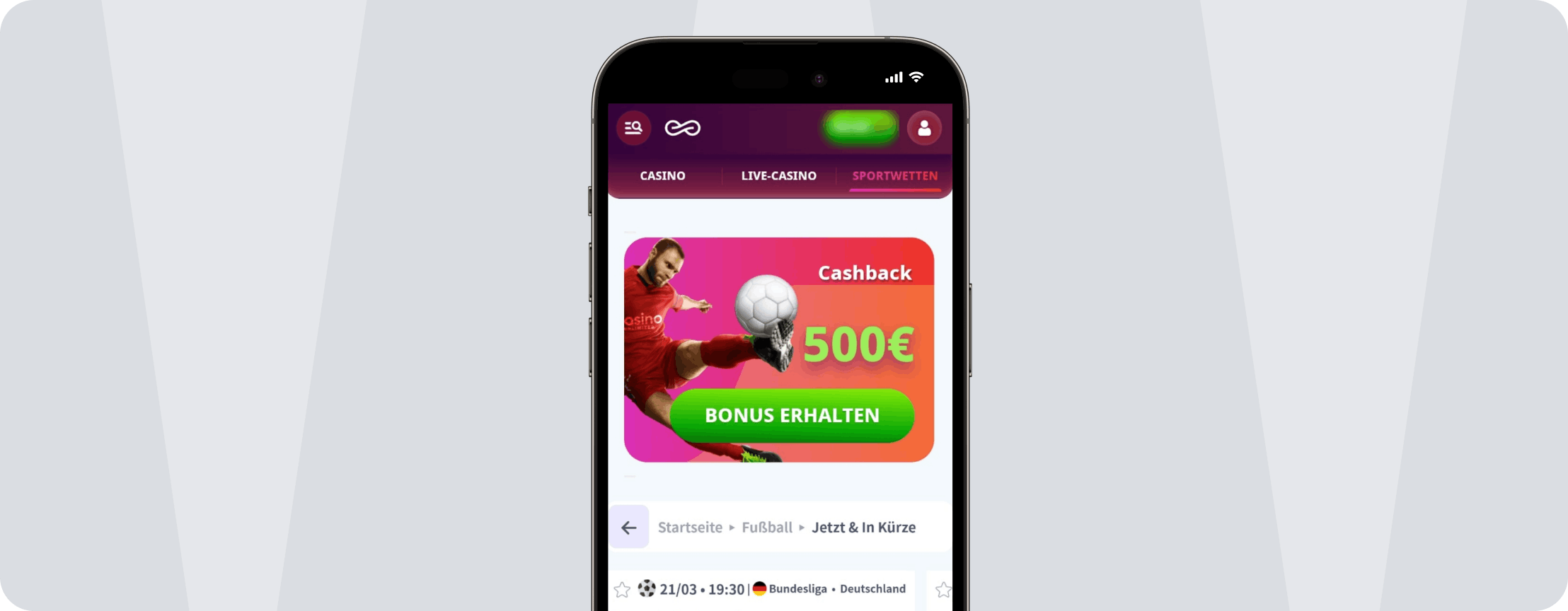 Casino Infinity Mobile App - Desktop