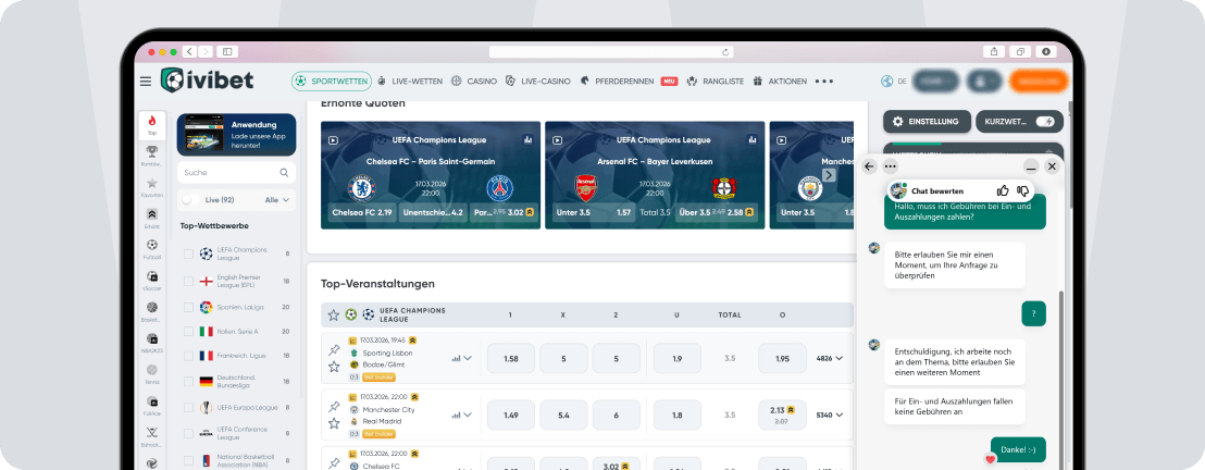 Screenshot Ivibet Service