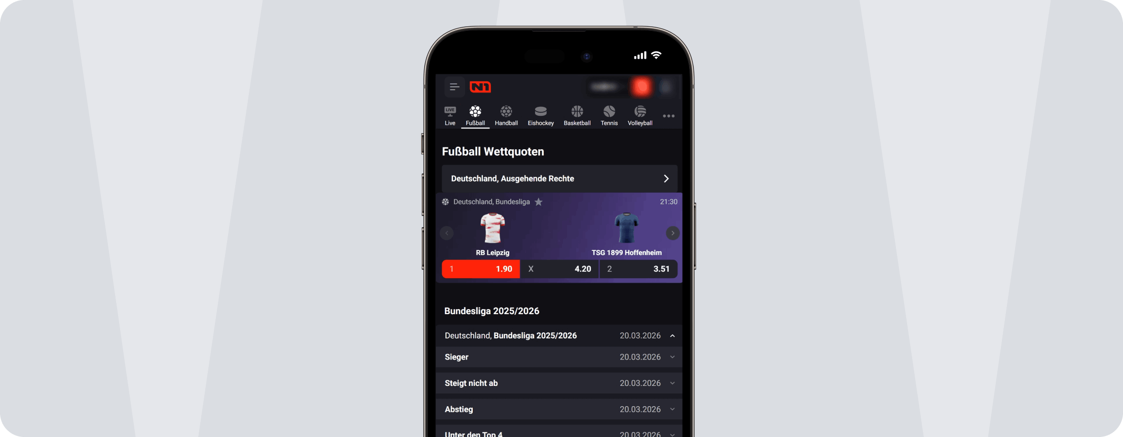N1Bet Mobile App - Desktop