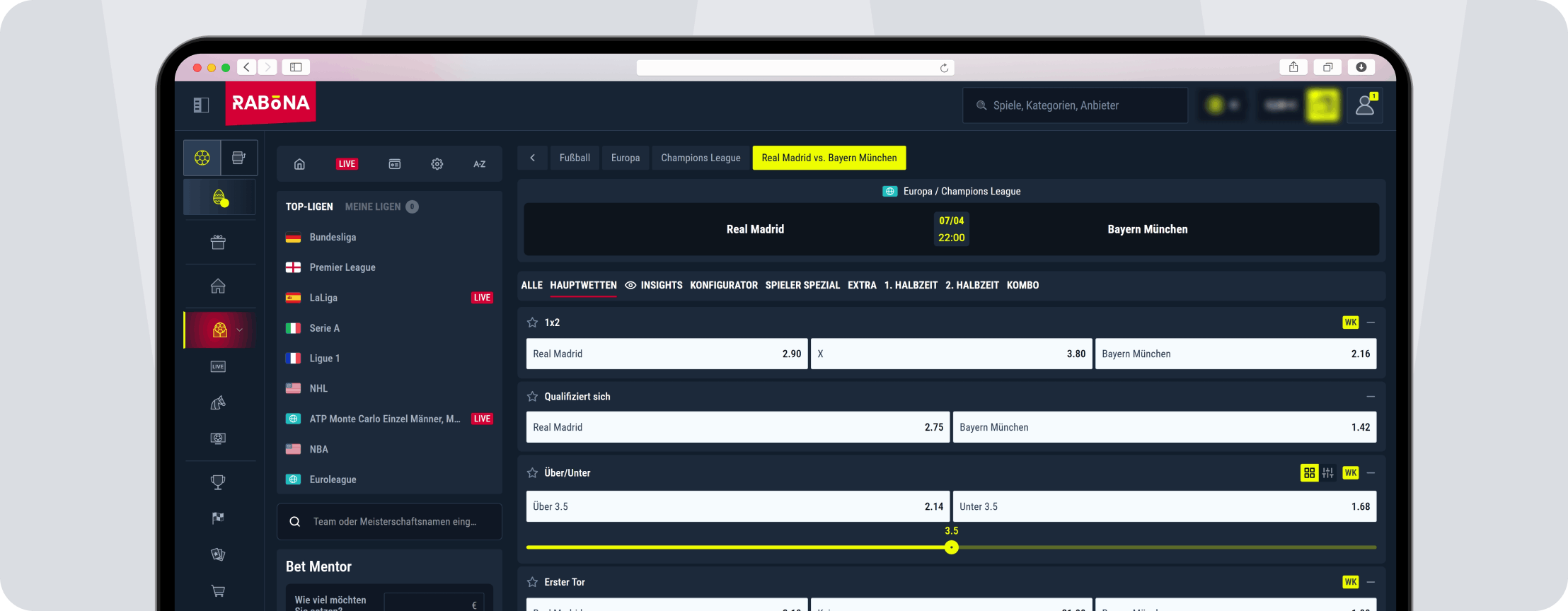Rabona Optik - Desktop