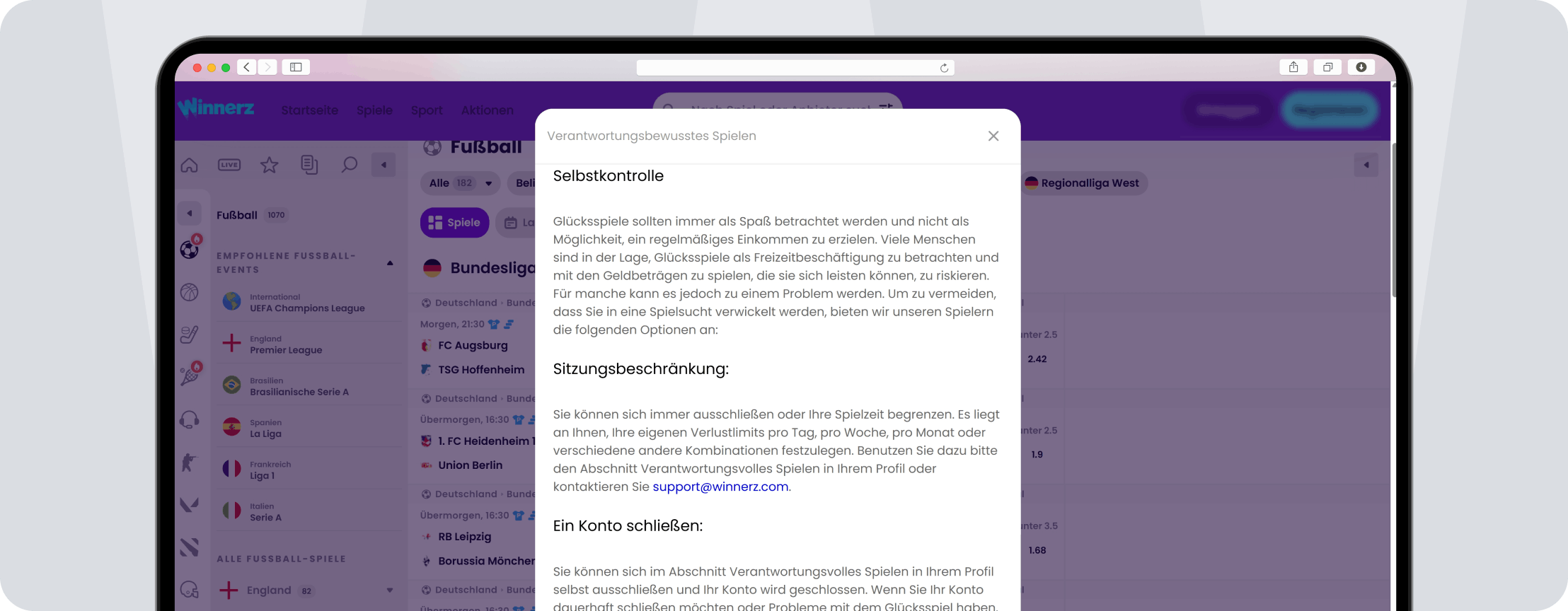 Winnerz Seriosität - Desktop