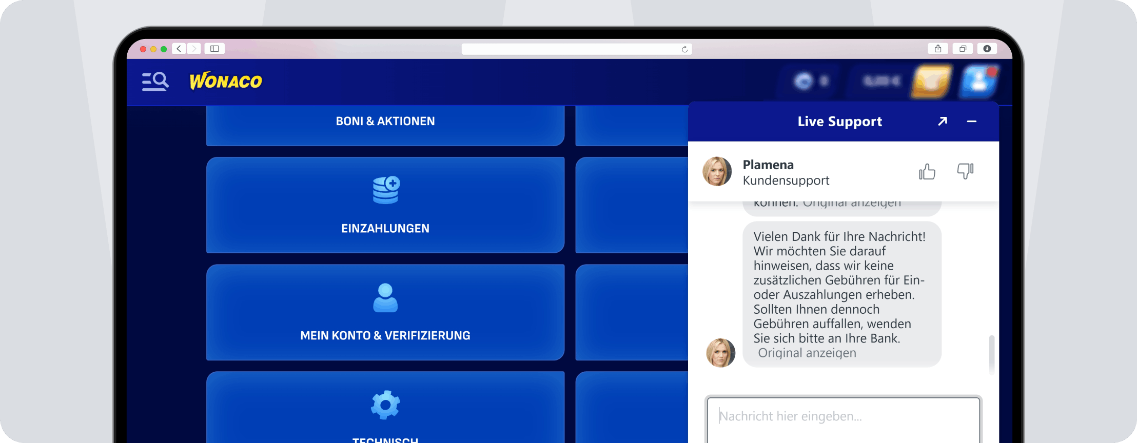 Wonaco Service - Desktop