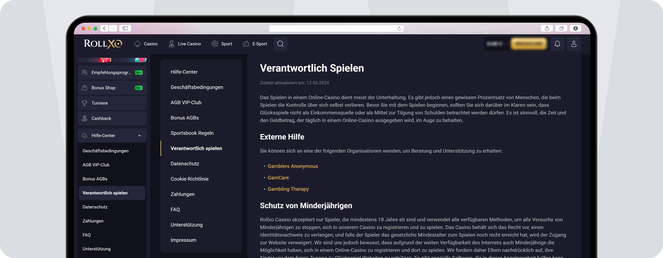RollXO Spielerschutz noch ausbaufähig