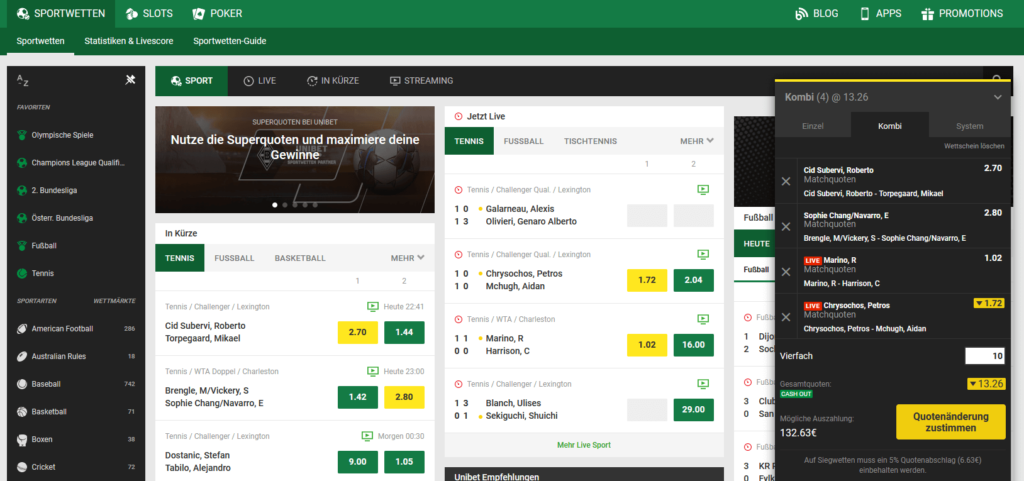 Design von Unibet