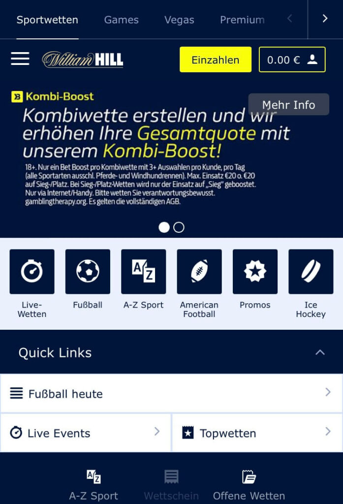 Mobile Ansicht von William Hill