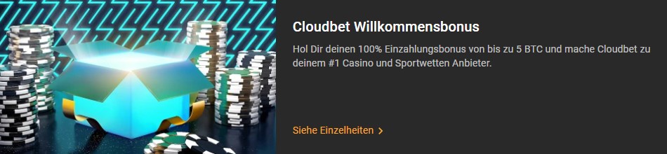 Bonusangebot von Cloudbet