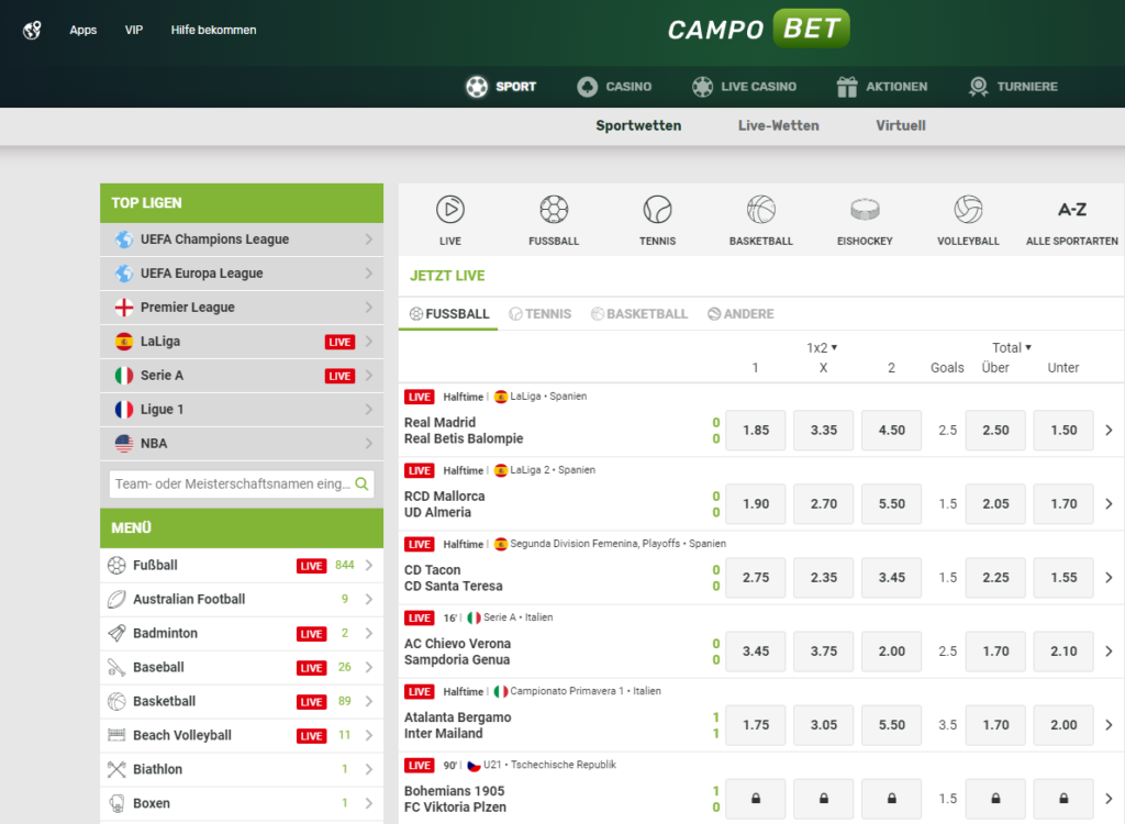 CampoBet Sportwetten