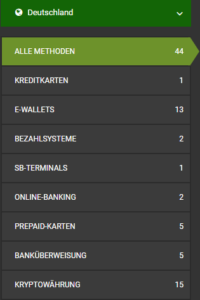 Zahlreiche Zahlungsmethoden stehen für deutsche Wettfreunde bereit