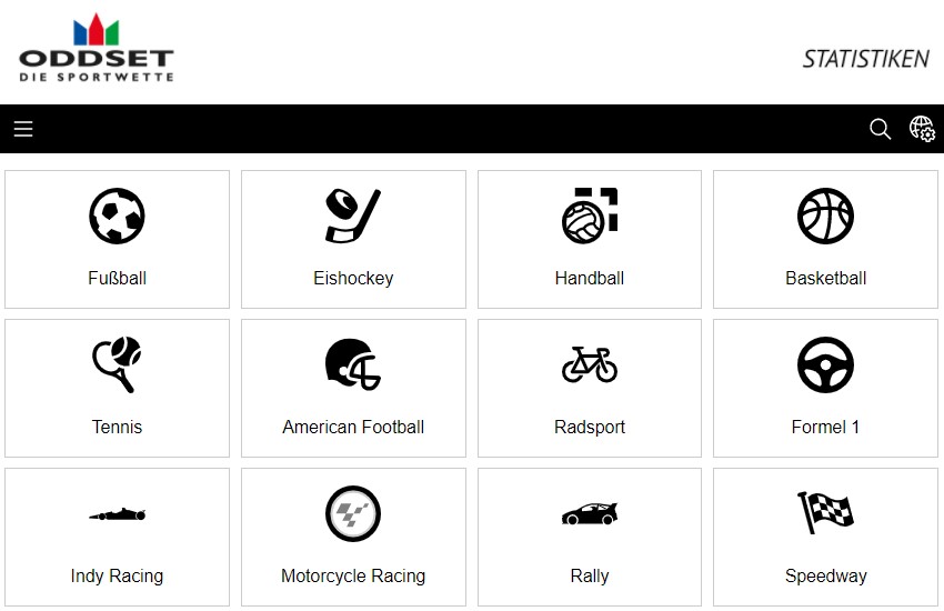 Statistiken von ODDSET