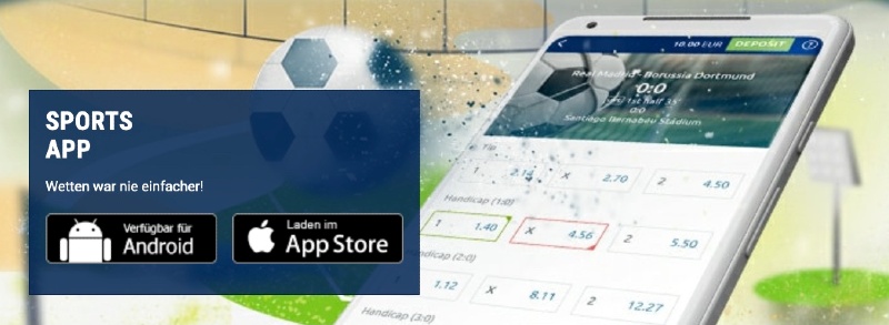 Die bet-at-home App ist für Android und Apple Geräte verfügbar