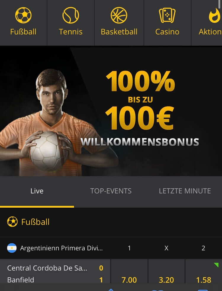 Mobile Ansicht von 18bet