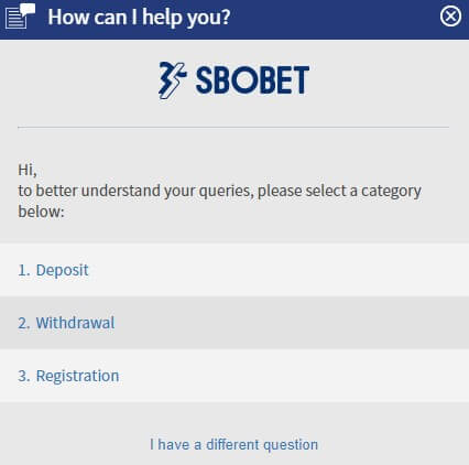 Live Chat von SBOBet