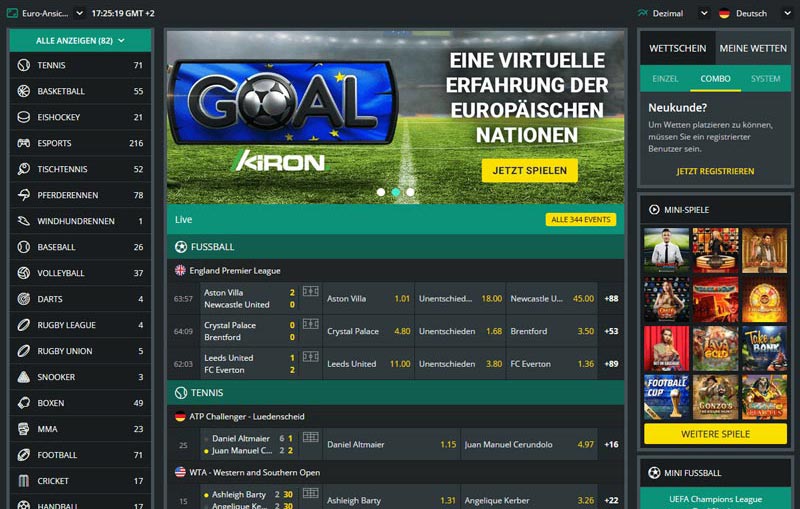 Design von 1Bet