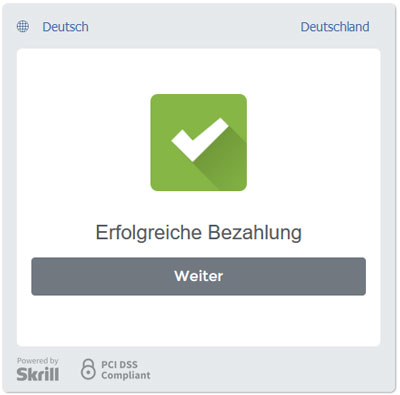 Zahlung erfolgreich