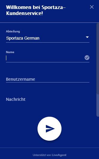 Live-Chat von Sportaza