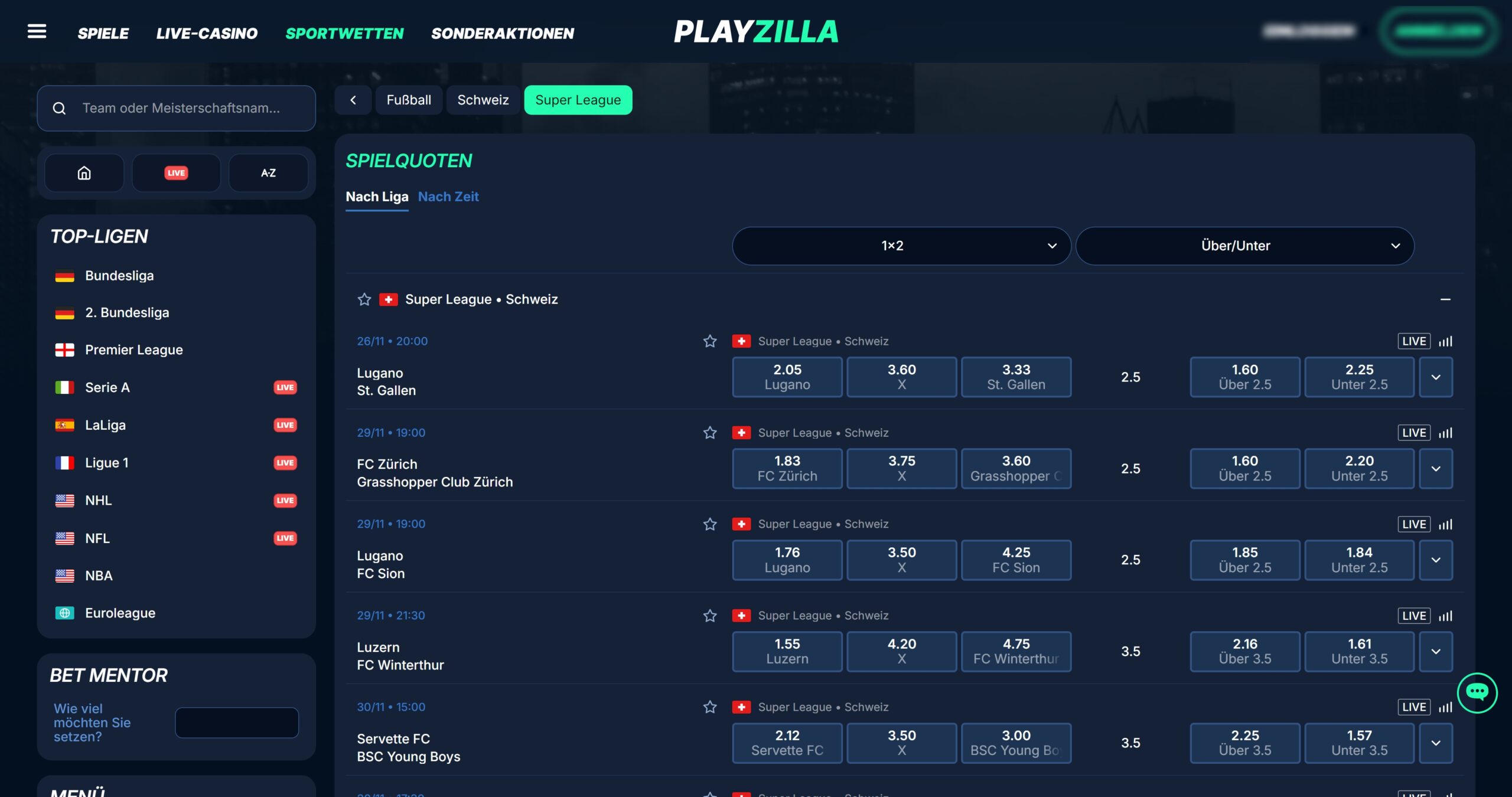 Top Wettangebot: Playzilla